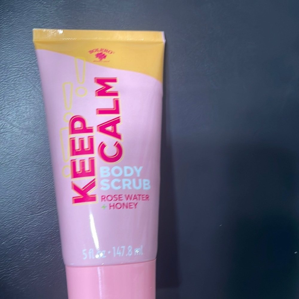NEW  Keep Calm Body Scrub Rose Water & Honey 5 fl oz.